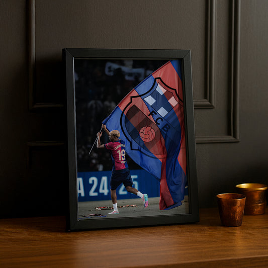 Poster encadrée FC Barcelone - Lamine Yamal FCB