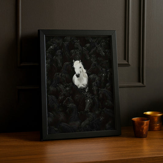 Cadre photo Équitation - Cheval White