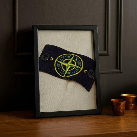 Cadre photo Stone Island badge beige