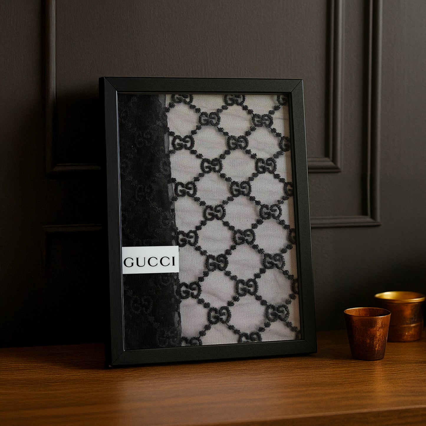 Cadre Photo Gucci - Monogramme noir