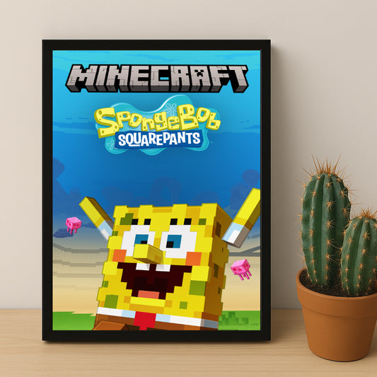 Cadre photo Minecraft - Bob l'Éponge