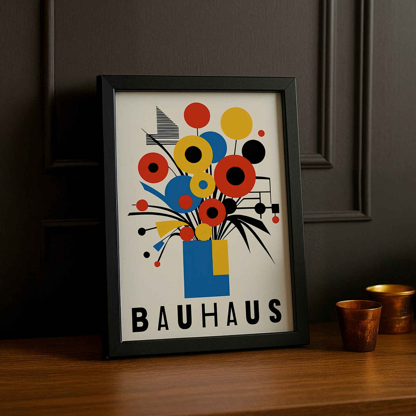 Cadre photo Bauhaus bouquet de fleurs