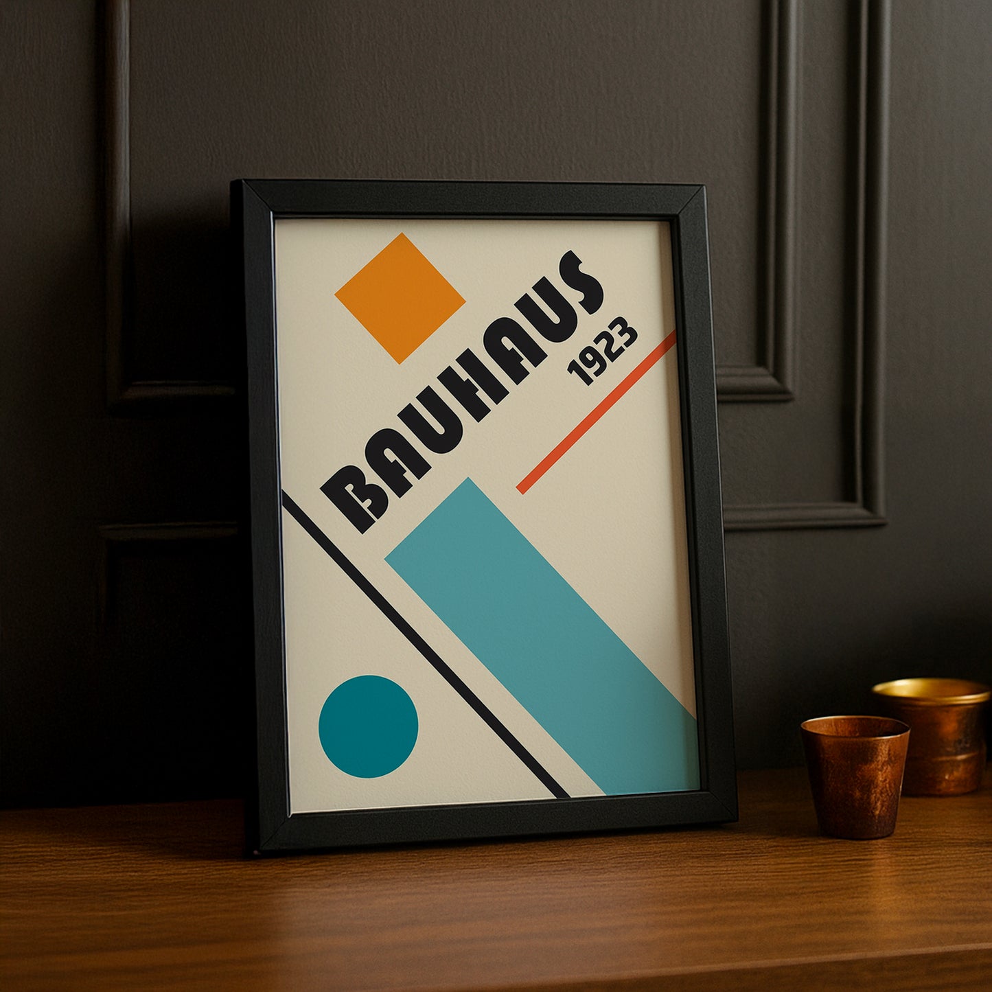 Cadre Photo Bauhaus - 1923 Orange & Blue