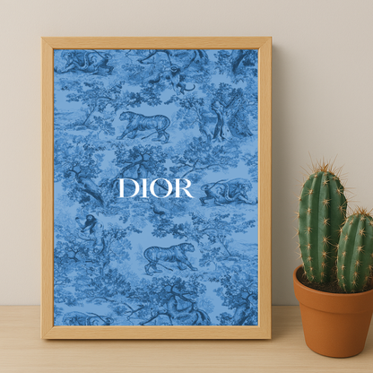 Cadre photo Dior Bleu Dessin