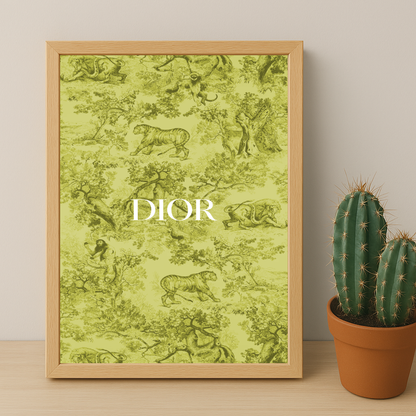 Cadre photo Dior Jaune Dessin