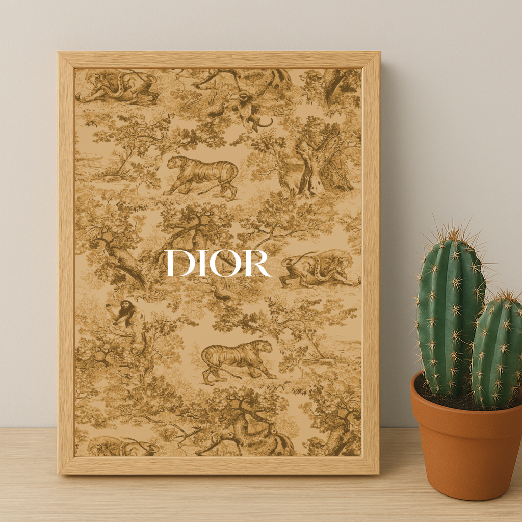 Cadre photo Dior Orange Dessin