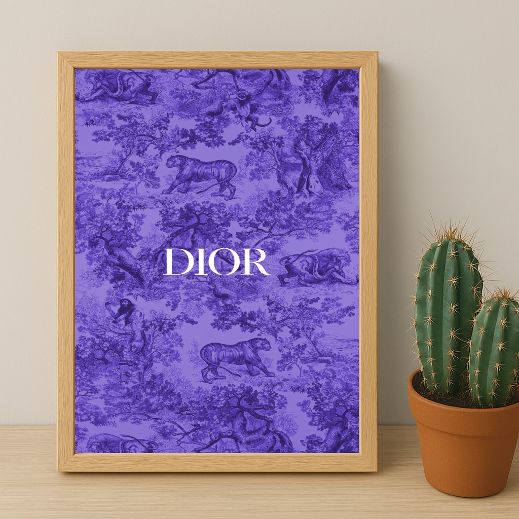 Cadre photo Dior Violet Dessin