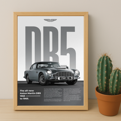 Poster Voitures - Aston Martin DB5 1963