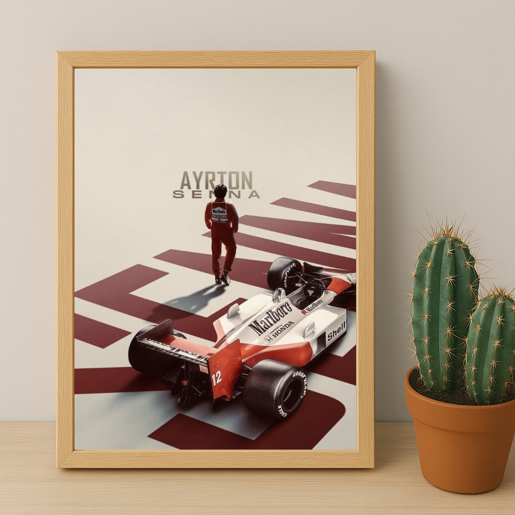 Poster encadrée Formule 1 - Ayrton Senna