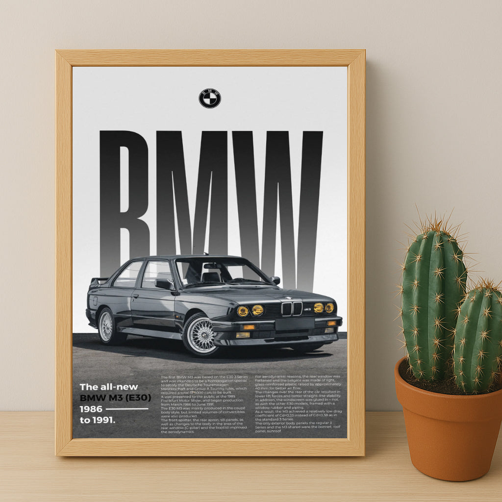 Poster Voitures - BMW M3 E30