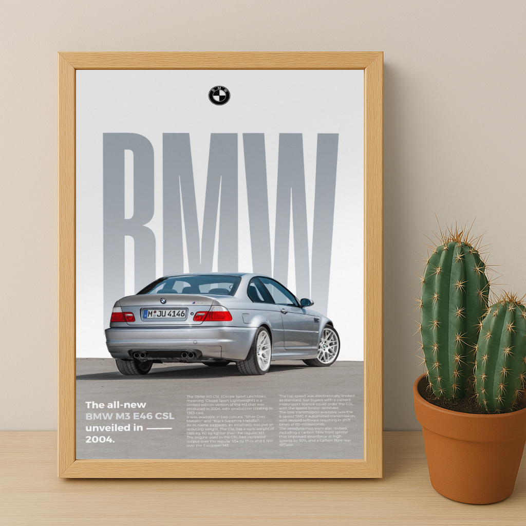 Poster Voitures - BMW M3 E46 CSL