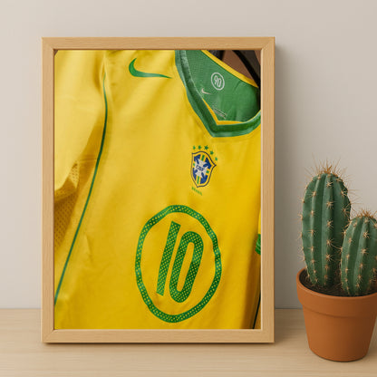 Poster Maillot Football - Brazil Retro