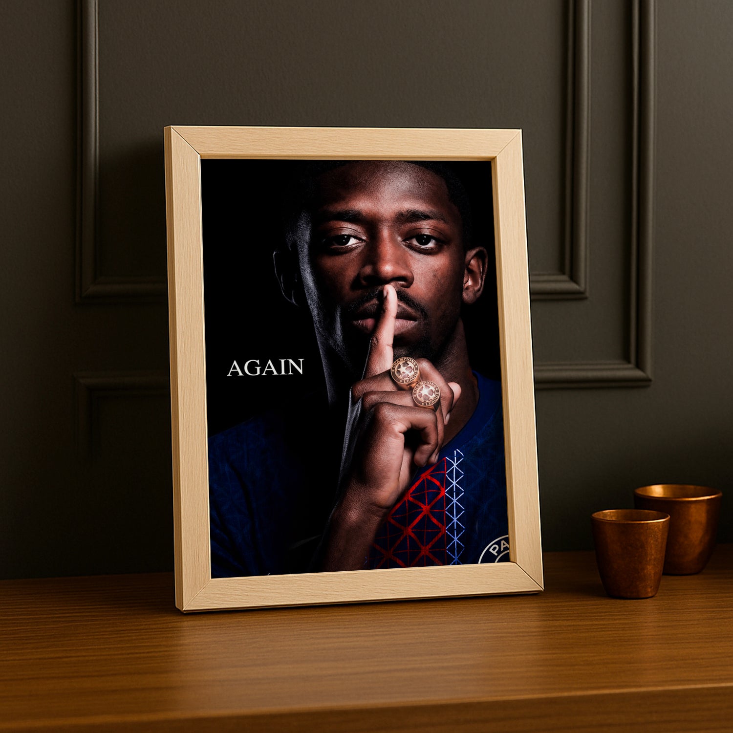 Cadre Photo Dembélé – "Again" Silence PSG Back 2 Back Champions League TonCadre