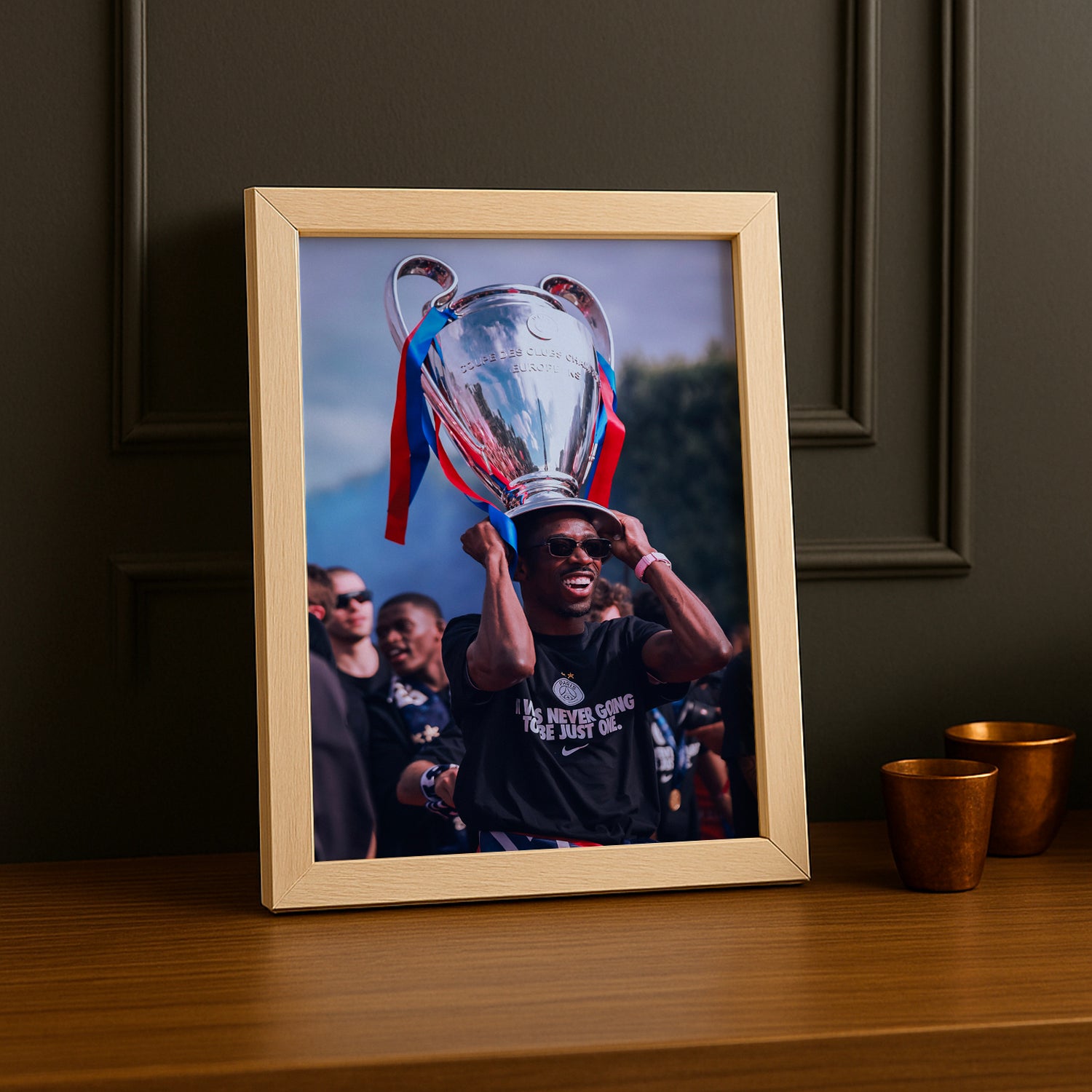 Cadre Photo Dembélé – "It Was Never Going To Be Just One" Parade PSG 2026 TonCadre