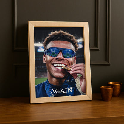 Cadre Photo Désiré Doué – "Again" Médaille Champions League 2026 | PSG TonCadre