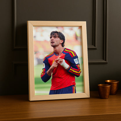 Cadre Photo Ferran Torres Espagne – Célébration Maillot Roja TonCadre