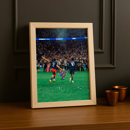 Cadre Photo Hakimi & Dembélé – Trophée Champions League 2026 | PSG TonCadre