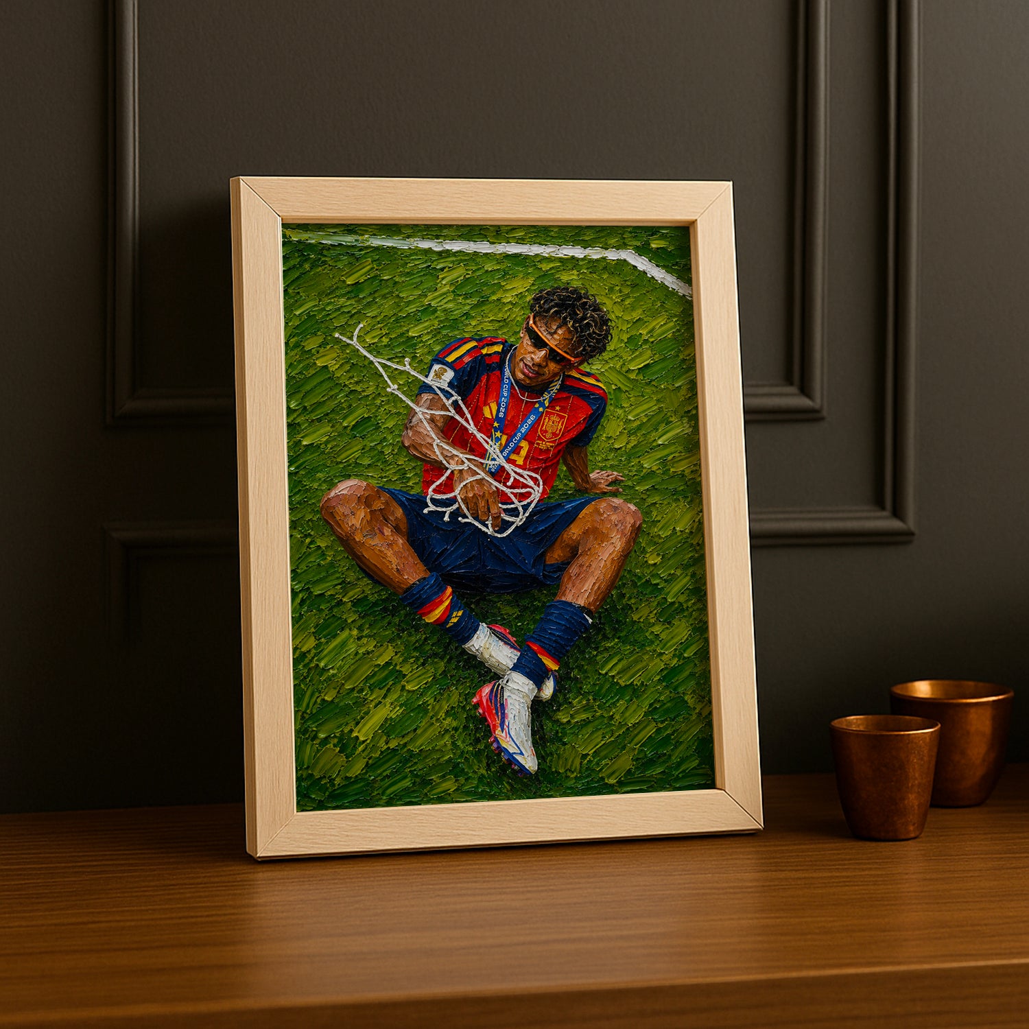 Cadre Photo Lamine Yamal Filet Coupe du Monde 2026 – Tableau TonCadre