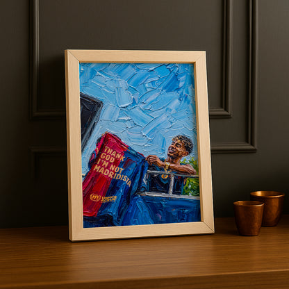 Cadre Photo Lamine Yamal – "Thank God I'm Not Madridista" | Art Peinture à l'Huile TonCadre