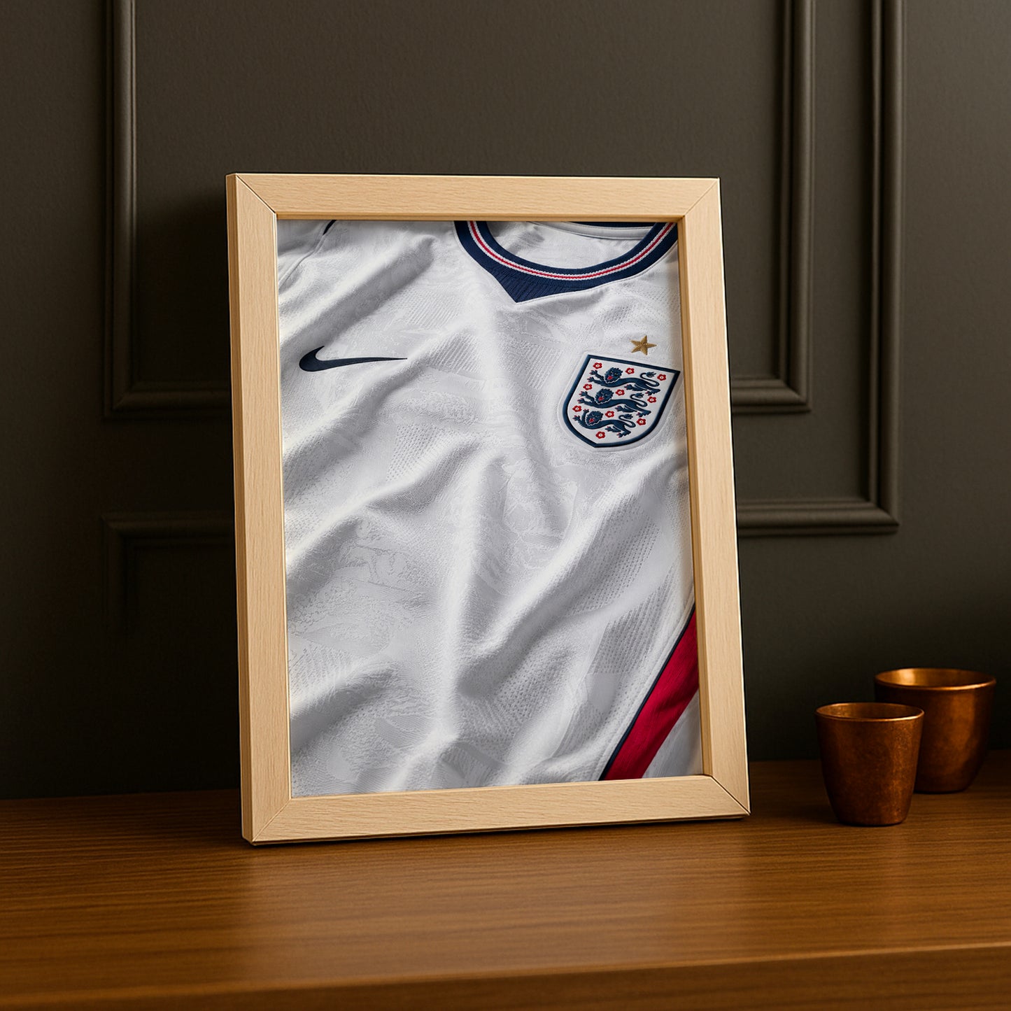 Cadre Photo Maillot Angleterre – Domicile Coupe du Monde 2026 TonCadre