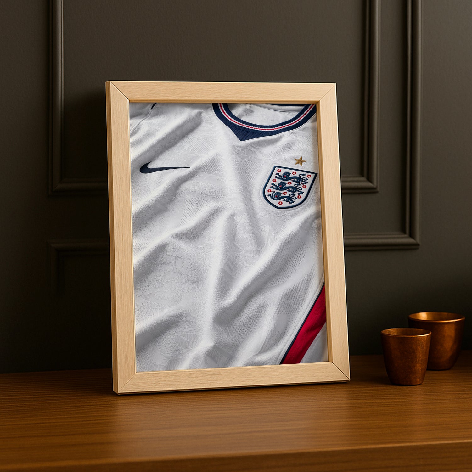 Cadre Photo Maillot Angleterre – Domicile Coupe du Monde 2026 TonCadre
