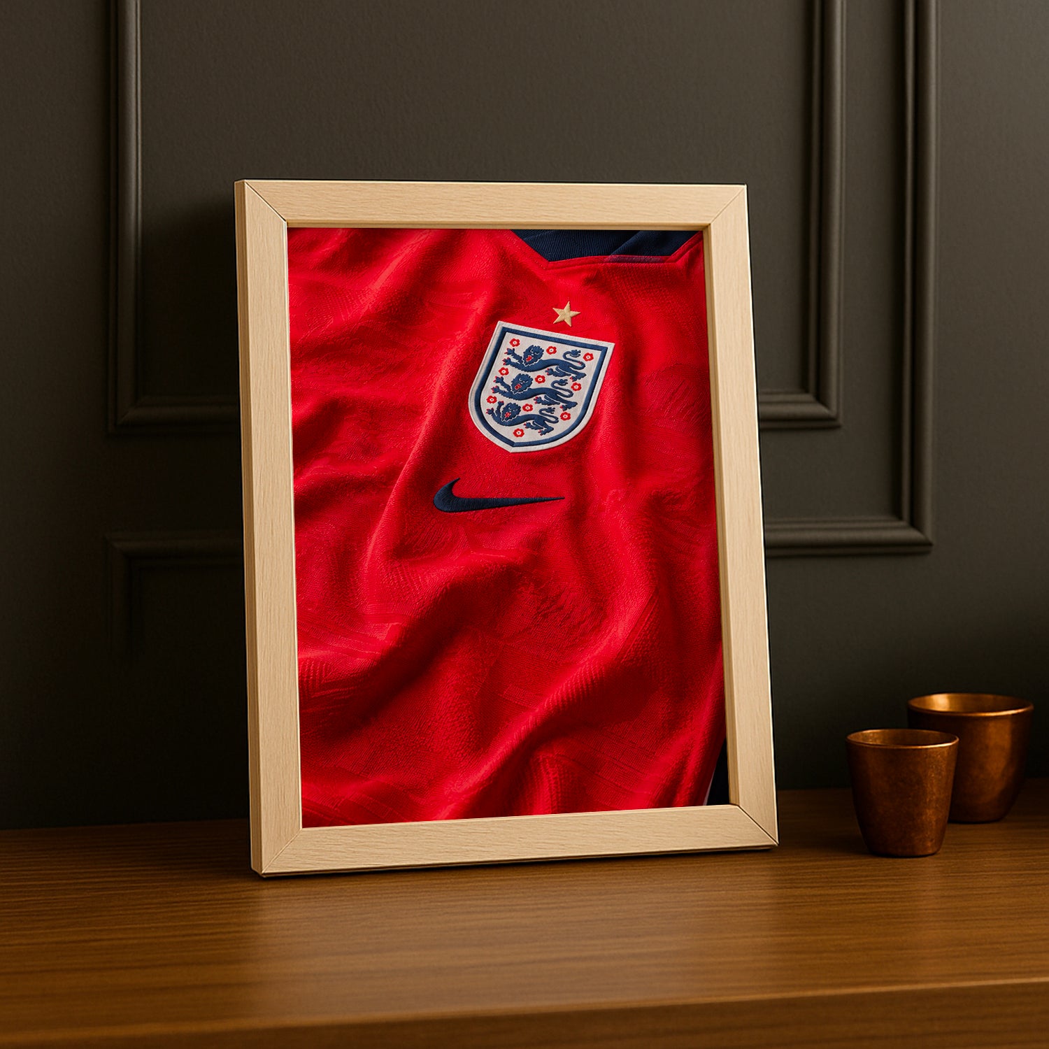 Cadre Photo Maillot Angleterre – Extérieur Coupe du Monde 2026 TonCadre