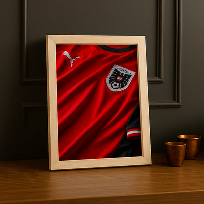 Cadre Photo Maillot Autriche – Domicile Coupe du Monde 2026 TonCadre