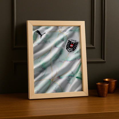 Cadre Photo Maillot Autriche – Extérieur Coupe du Monde 2026 TonCadre