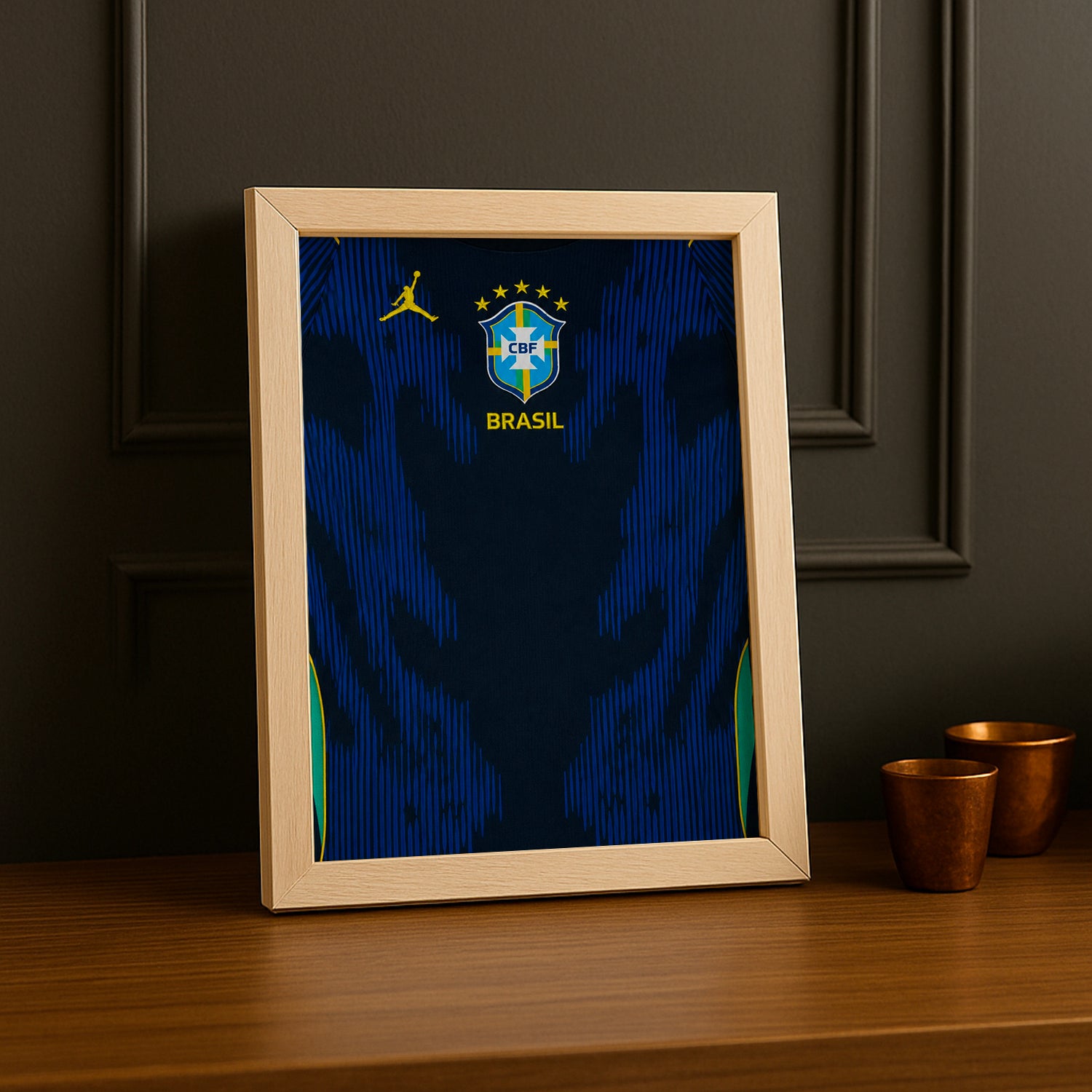 Cadre Photo Maillot Brésil – Extérieur Coupe du Monde 2026 TonCadre