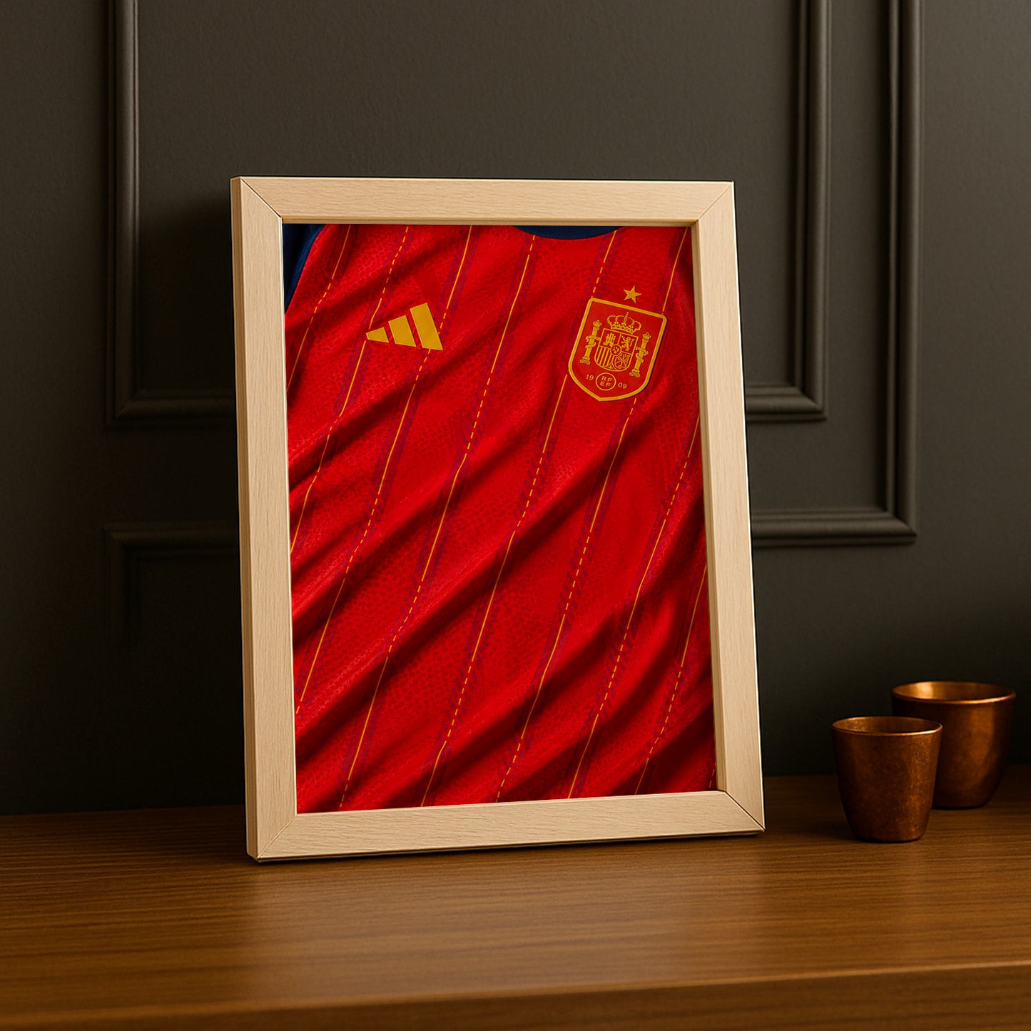 Cadre Photo Maillot Espagne – Domicile Coupe du Monde 2026 TonCadre