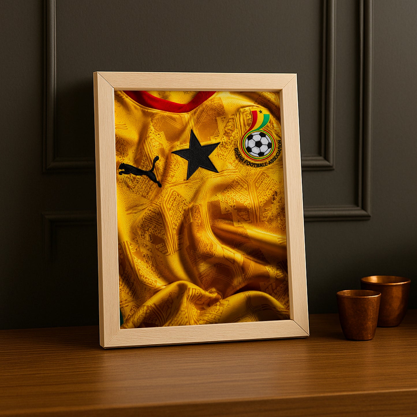 Cadre Photo Maillot Ghana – Extérieur Coupe du Monde 2026 TonCadre