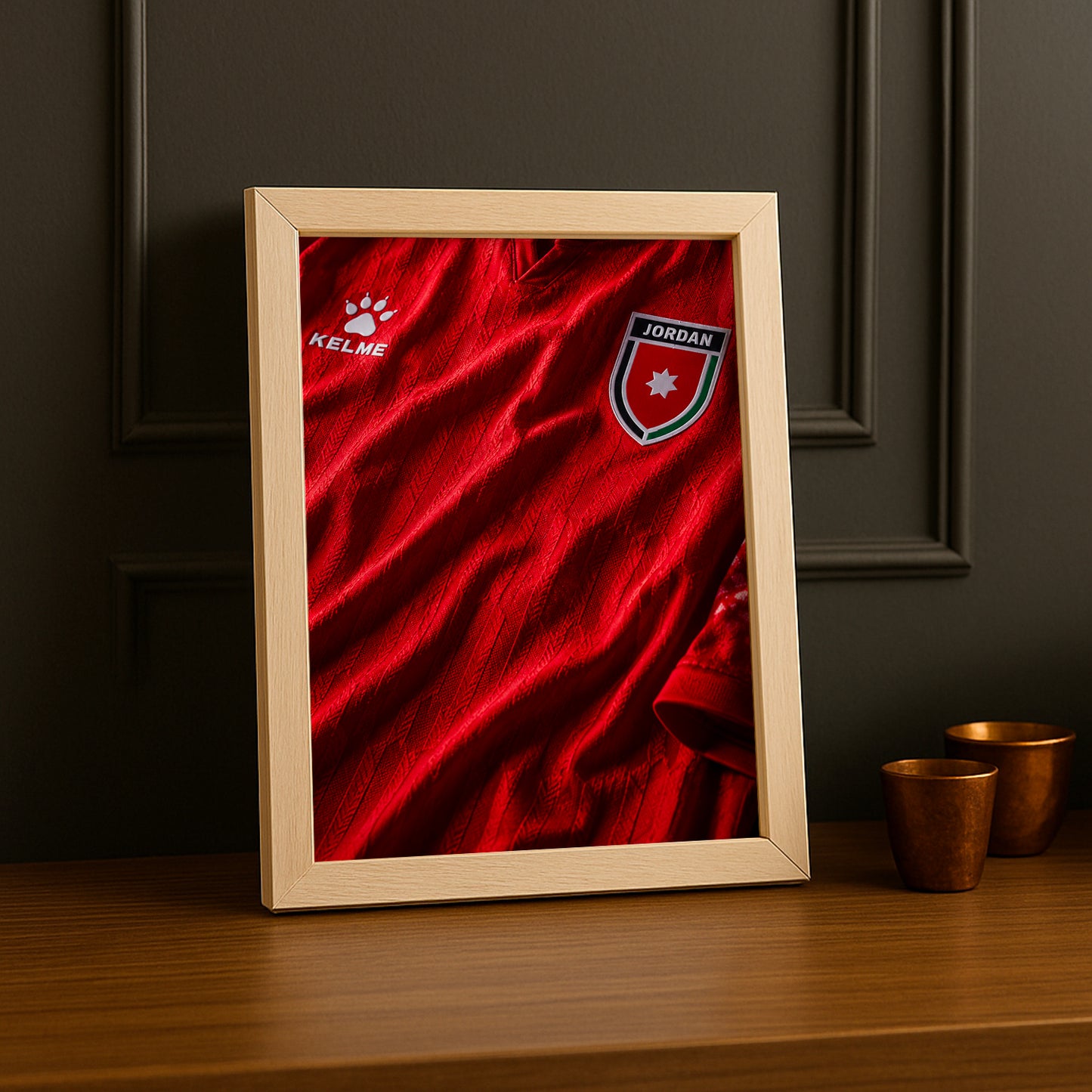 Cadre Photo Maillot Jordanie – Domicile Coupe du Monde 2026 TonCadre