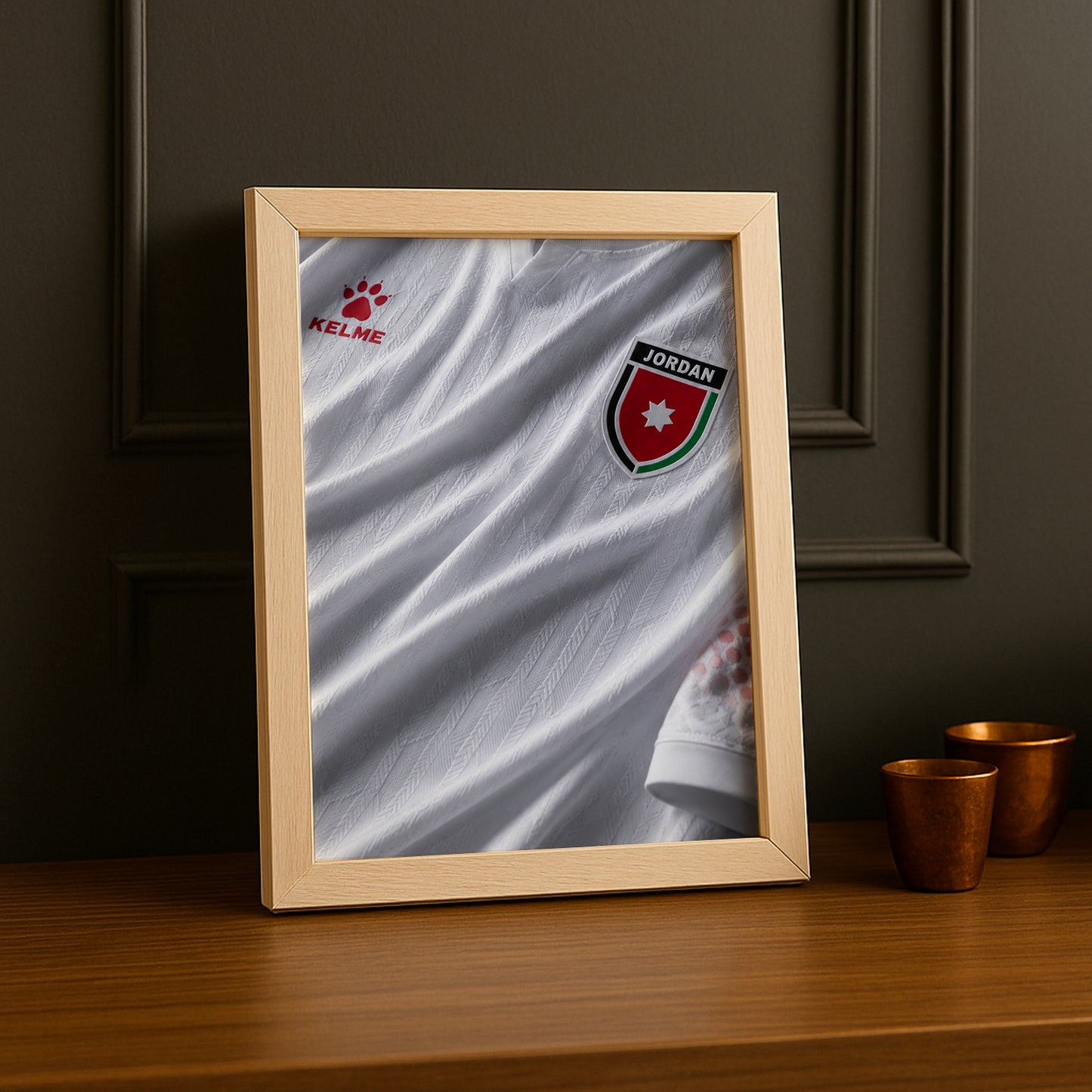 Cadre Photo Maillot Jordanie – Extérieur Coupe du Monde 2026 TonCadre