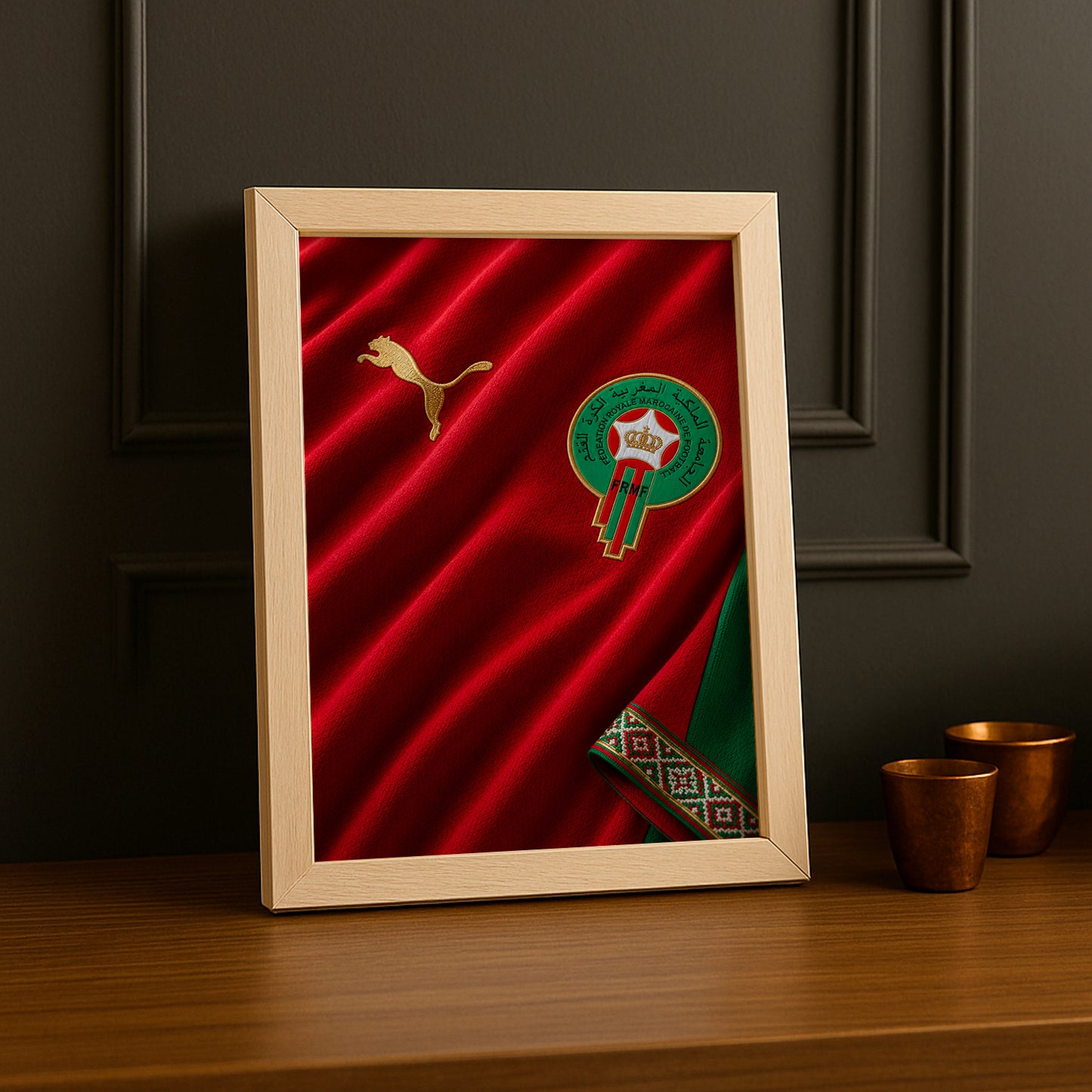 Cadre Photo Maillot Maroc – Domicile Coupe du Monde 2026 TonCadre