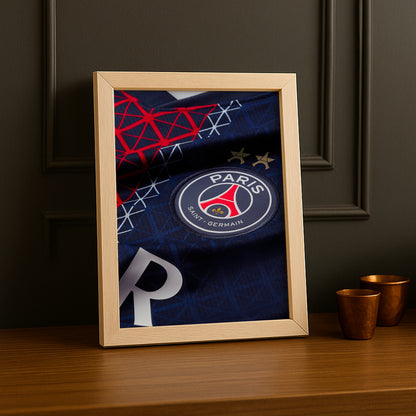 Cadre Photo Maillot PSG – Écusson Paris Saint-Germain Champions League 2026 TonCadre