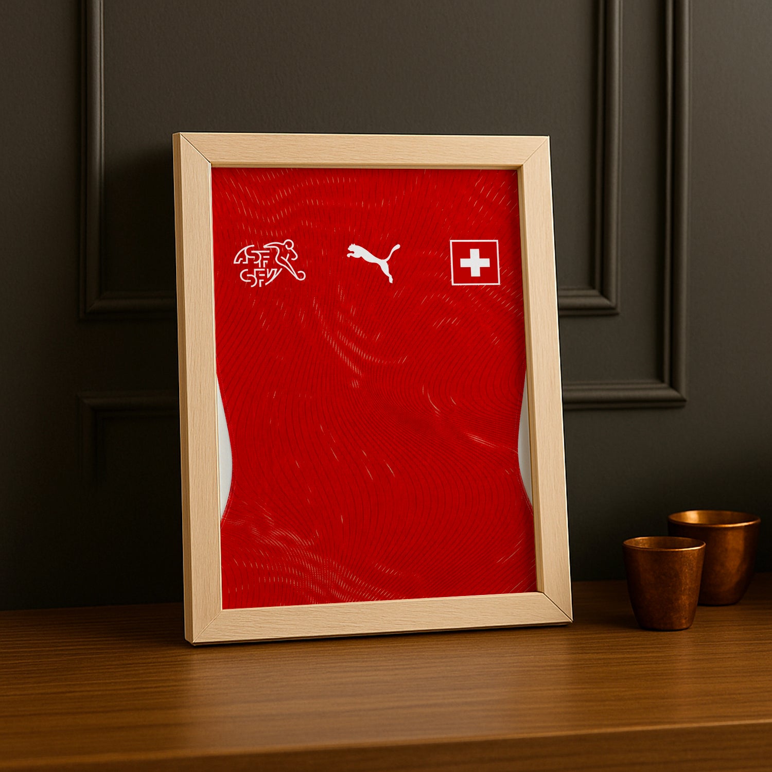 Cadre Photo Maillot Suisse – Domicile Coupe du Monde 2026 TonCadre
