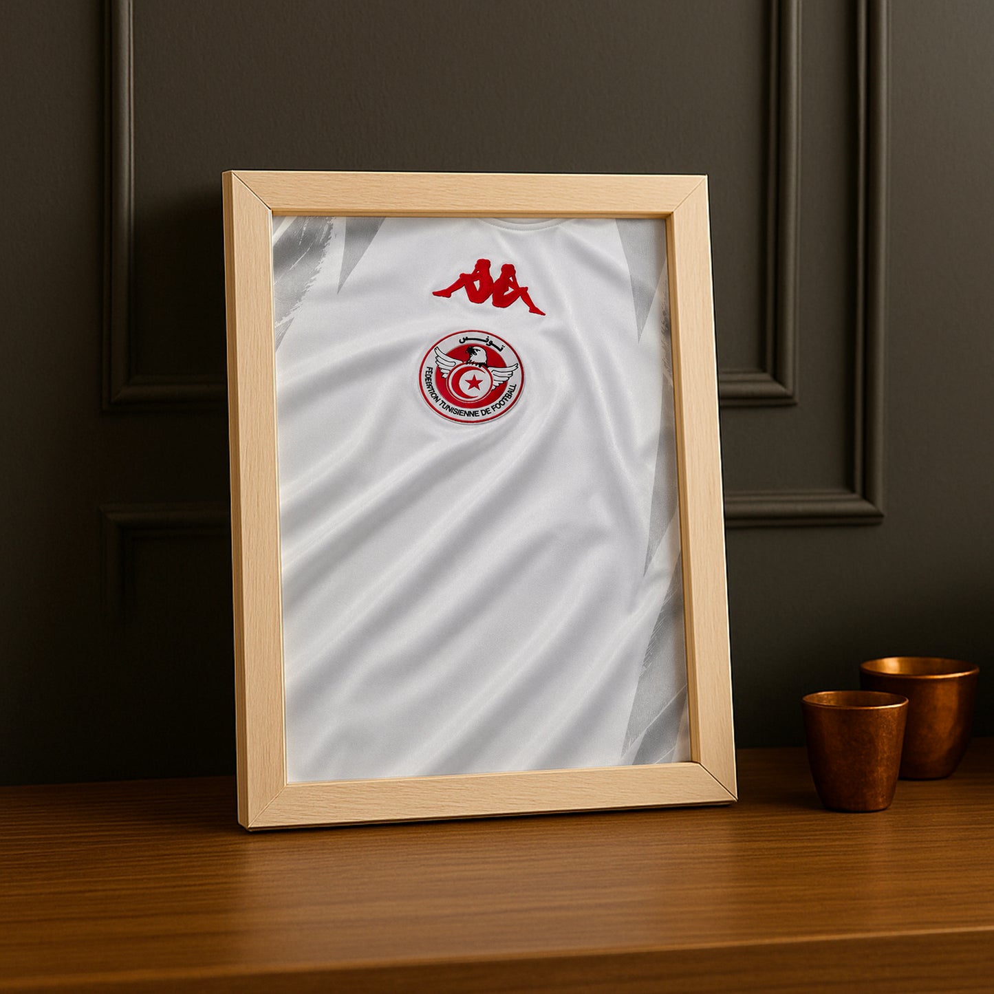 Cadre Photo Maillot Tunisie – Extérieur Coupe du Monde 2026 TonCadre
