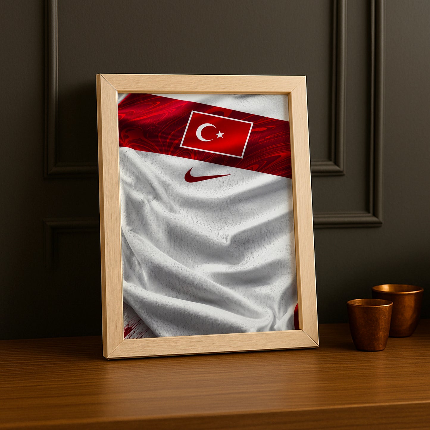 Cadre Photo Maillot Turquie – Extérieur Coupe du Monde 2026 TonCadre