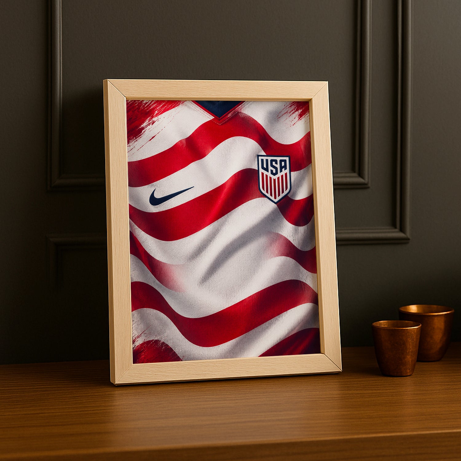 Cadre Photo Maillot USA – Domicile Coupe du Monde 2026 TonCadre