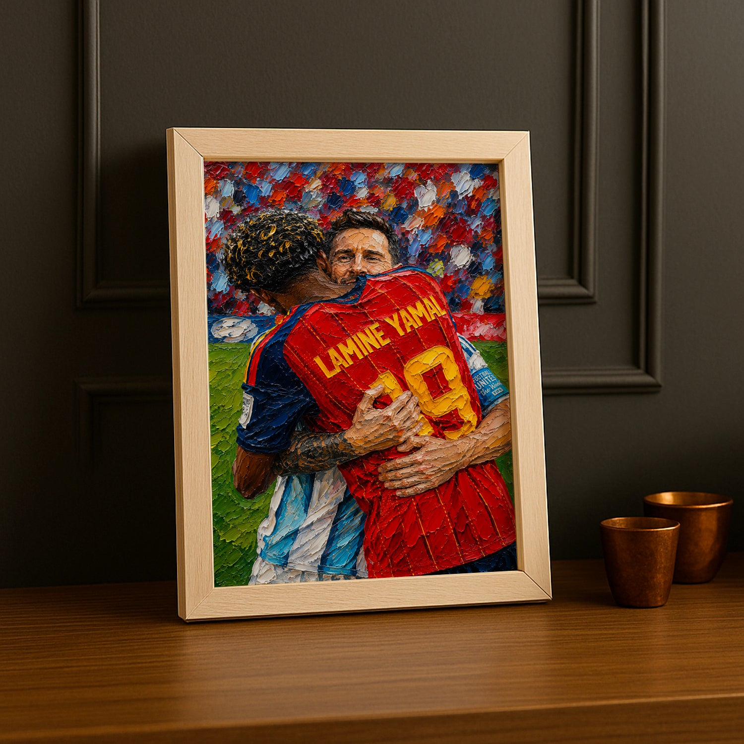 Cadre Photo Messi & Lamine Yamal – Accolade Finale Coupe du Monde TonCadre
