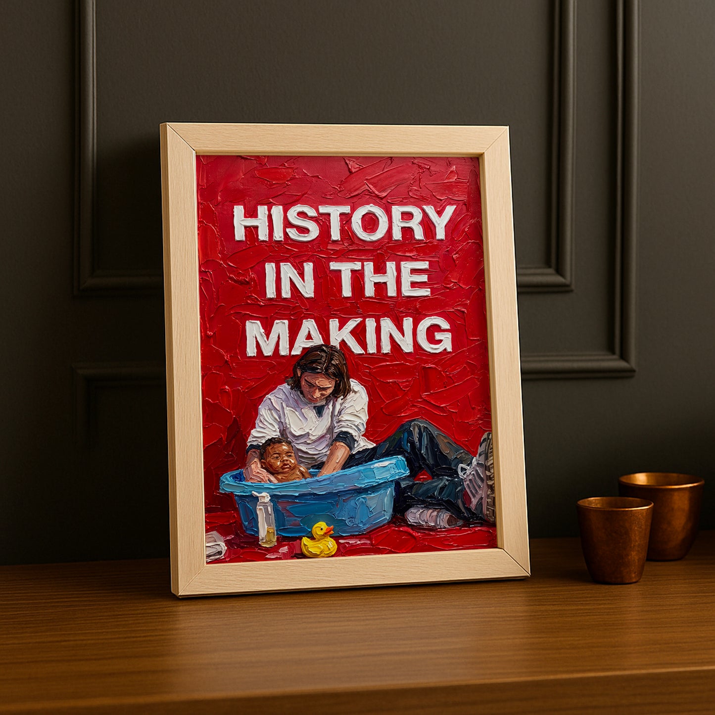 Cadre Photo Messi & Lamine Yamal – "History In The Making" | Art Peinture à l'Huile TonCadre