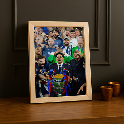 Cadre Photo Nasser Al-Khelaïfi – Trophée Champions League 2026 | PSG TonCadre