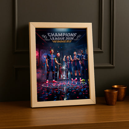 Cadre Photo PSG Champions League 2026 Winners – Luis Enrique & Joueurs TonCadre