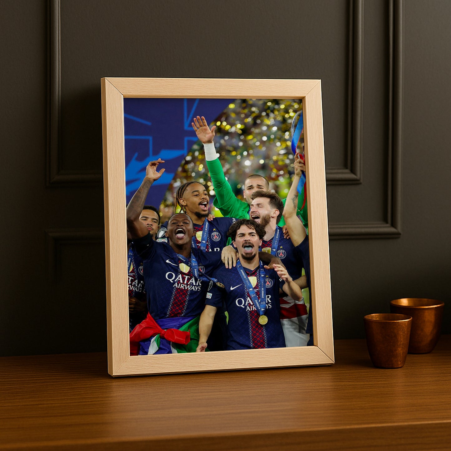Cadre Photo PSG – Joie Collective Champions League 2026 | Célébration Équipe TonCadre