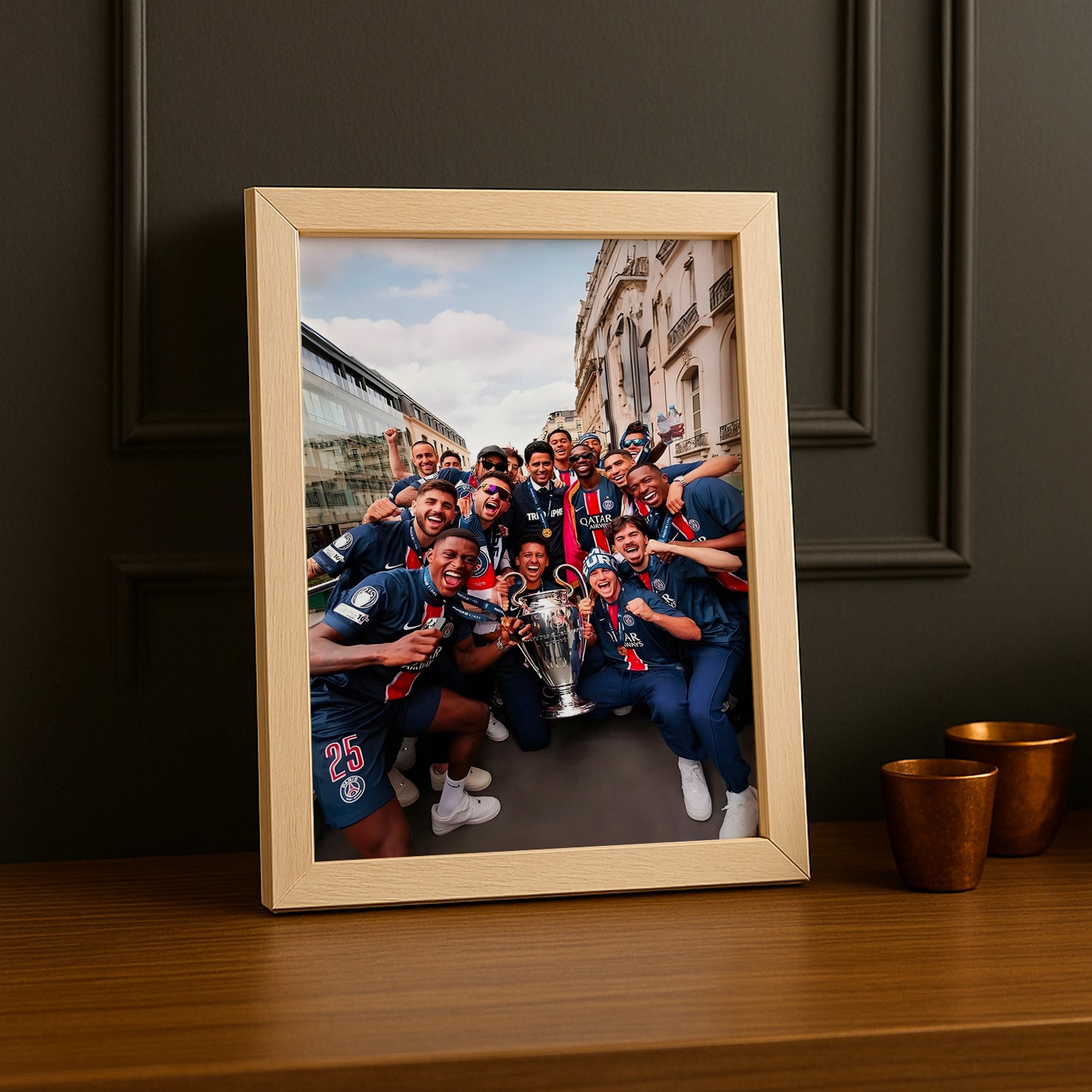 Cadre Photo PSG – Photo de Groupe Parade Paris Champions League 2026 TonCadre