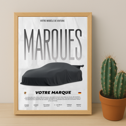 Cadre Photo Voiture Personnalisé – Affichez Votre Passion Automobile