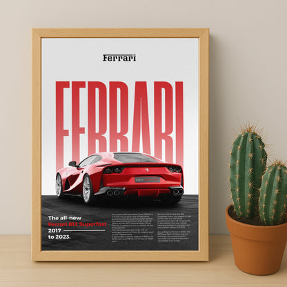 Poster Voitures - Ferrari 812 Superfast