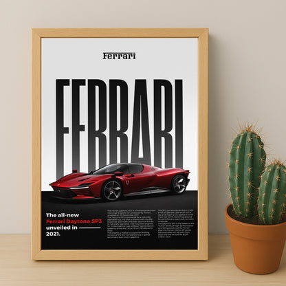 Poster Voitures - Ferrari Daytona SP3
