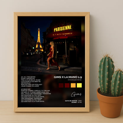 Cadre photo Titre Musicaux - Parisienne de Gims