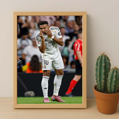 Poster encadrée Real Madrid - Kylian Mbappé Célébration